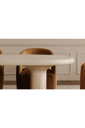 Modern European furniture - Beige Concrete Outdoor Dining Table - www.oroa.com