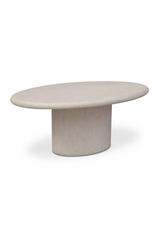 Modern European furniture - Concrete Oval Outdoor Dining Table - www.oroa.com