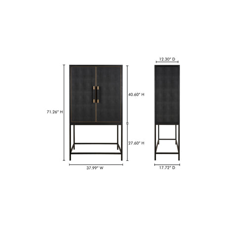 Modern European furniture - Solid Oak Bar Cabinet - www.oroa.com