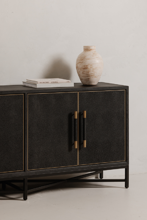 Vegan Leather 4-Door Sideboard | Novi Living Mako | Oroa.com