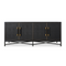 Modern European furniture - Vegan Leather 4-Door Sideboard - www.oroa.com