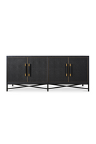 Modern European furniture - Vegan Leather 4-Door Sideboard - www.oroa.com
