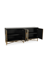 Modern European furniture - Vegan Leather 4-Door Sideboard - www.oroa.com