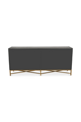 Modern European furniture - Vegan Leather 4-Door Sideboard - www.oroa.com