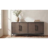 Brown Shagreen-Look 4-Door Sideboard | Novi Living Mako