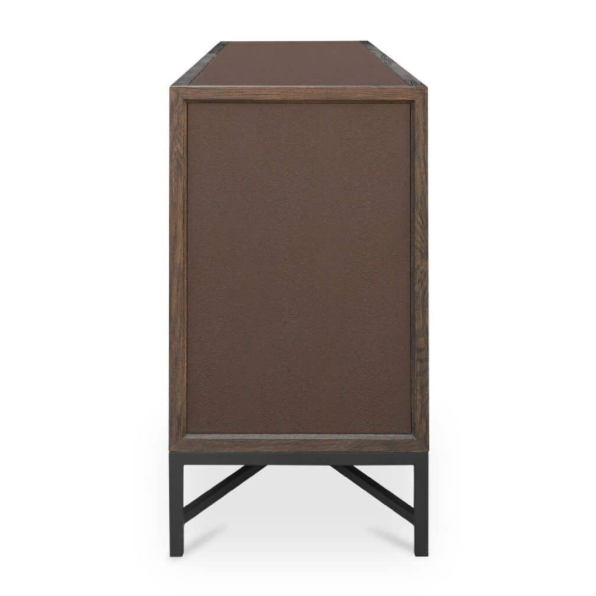 Brown Shagreen-Look 4-Door Sideboard | Novi Living Mako
