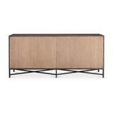 Brown Shagreen-Look 4-Door Sideboard | Novi Living Mako