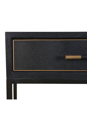 Modern European furniture - Black Vegan Leather Console Table - www.oroa.com