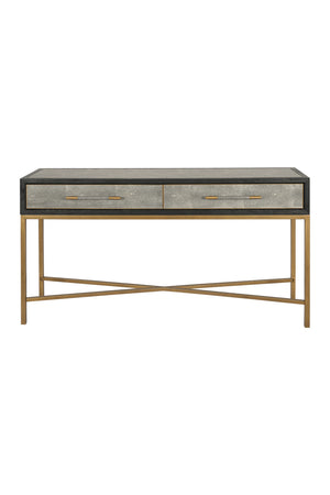 Modern European furniture - Gray Shagreen 2-Drawer Console Table - www.oroa.com