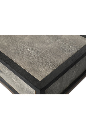 Modern European furniture - Gray Shagreen 2-Drawer Console Table - www.oroa.com