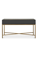 Modern European furniture - Gray Shagreen 2-Drawer Console Table - www.oroa.com