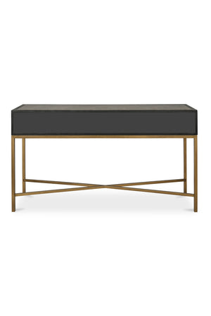 Modern European furniture - Gray Shagreen 2-Drawer Console Table - www.oroa.com