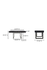 Modern European furniture - Black Vegan Leather 3-Drawer Desk - www.oroa.com