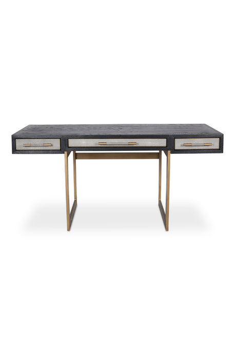 Gray Shagreen 2-Drawer Desk | Novi Living Mako | Oroa.com
