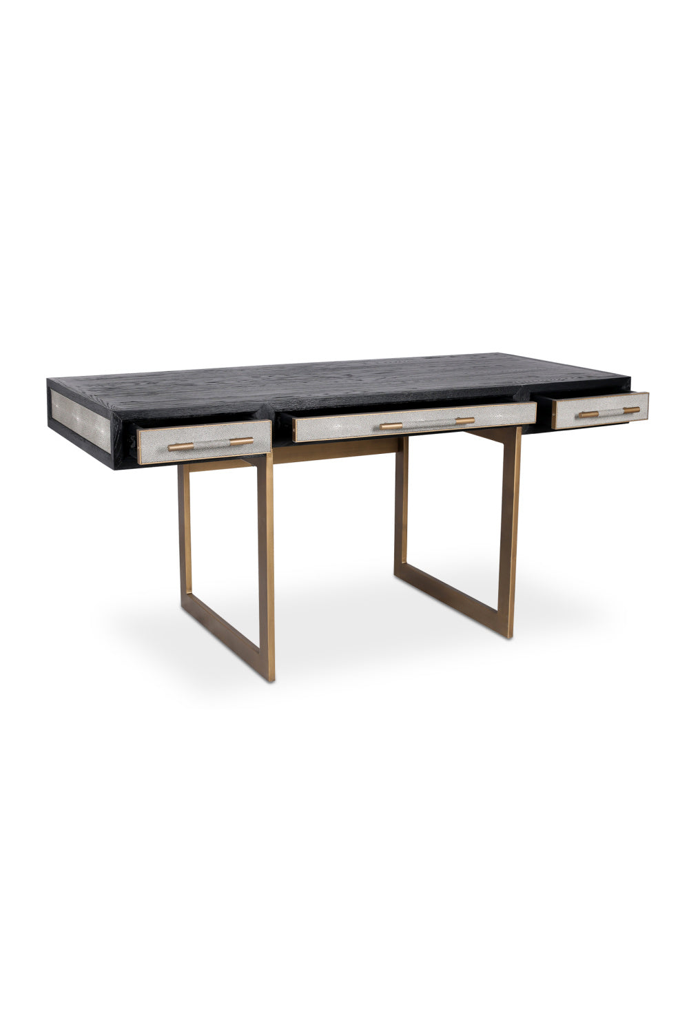 Modern European furniture - Gray Shagreen 2-Drawer Desk - www.oroa.com