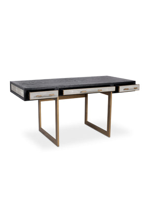 Modern European furniture - Gray Shagreen 2-Drawer Desk - www.oroa.com