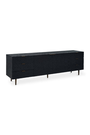 Modern European furniture - Black Relief Carved Sideboard - www.oroa.com