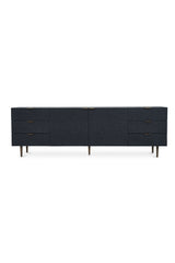 Modern European furniture - Black Relief Carved Sideboard - www.oroa.com