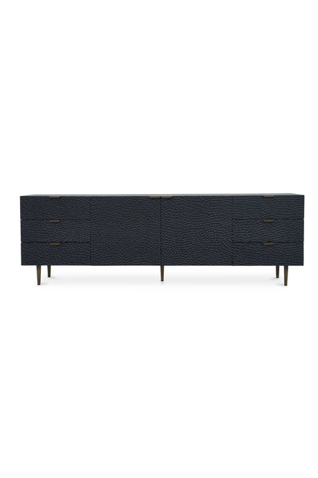 Modern European furniture - Black Relief Carved Sideboard - www.oroa.com