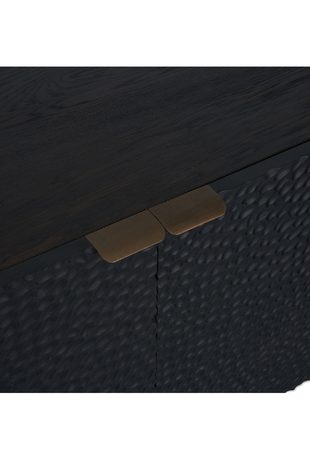 Modern European furniture - Black Relief Carved Sideboard - www.oroa.com