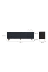 Modern European furniture - Black Relief Carved Sideboard - www.oroa.com