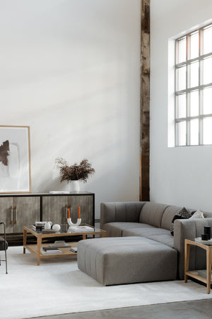 Modern European furniture - Glass & Cane Coffee Table - www.oroa.com