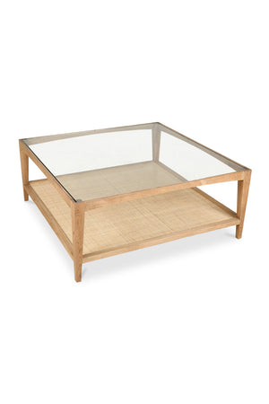 Modern European furniture - Glass & Cane Coffee Table - www.oroa.com