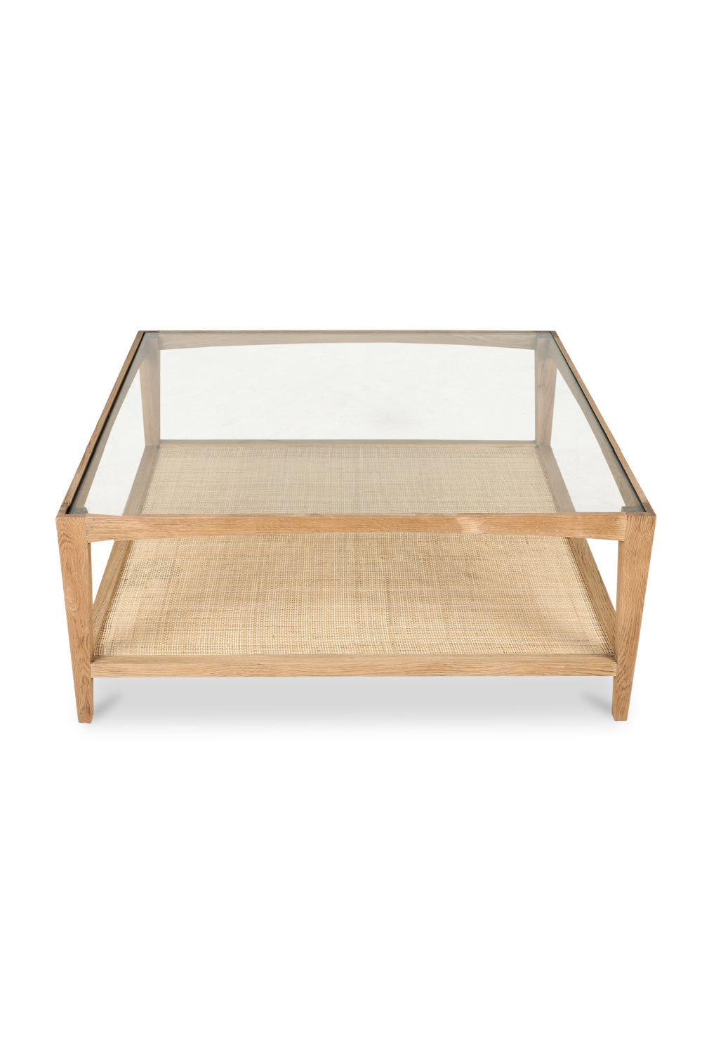 Modern European furniture - Glass & Cane Coffee Table - www.oroa.com