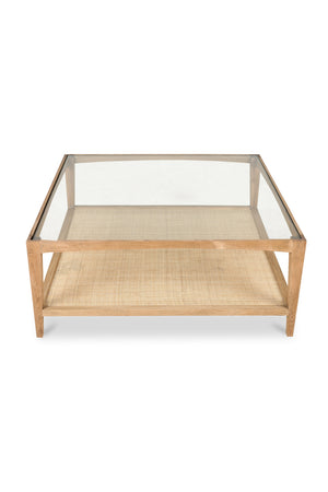 Modern European furniture - Glass & Cane Coffee Table - www.oroa.com