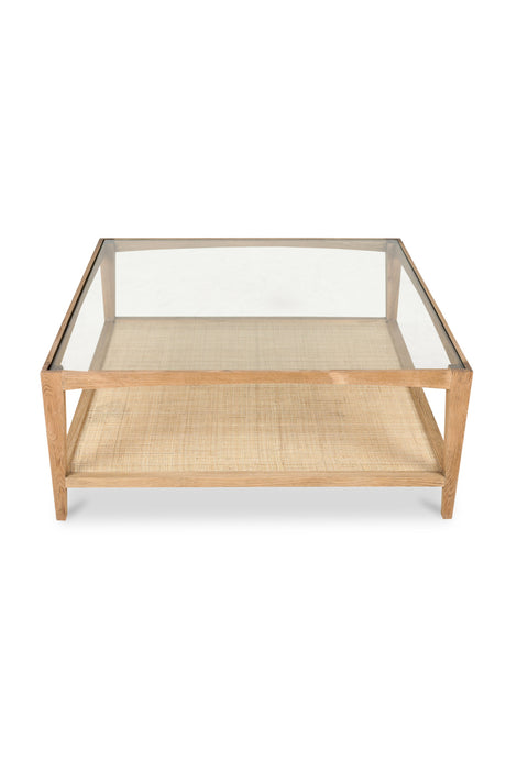 Glass & Cane Coffee Table | Novi Living Harrington | Oroa.com