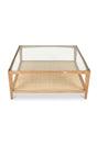 Modern European furniture - Glass & Cane Coffee Table - www.oroa.com