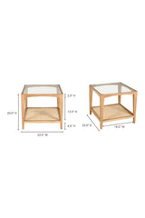 Modern European furniture - Cane Shelf Side Table - www.oroa.com