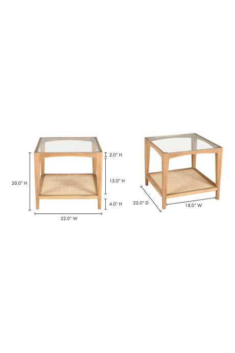 Modern European furniture - Cane Shelf Side Table - www.oroa.com
