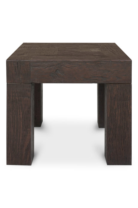Rustic Oak Square Side Table | Novi Living Evander | Oroa.com