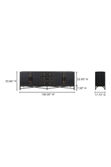 Modern European furniture - Vegan Leather 4-Door Sideboard - www.oroa.com