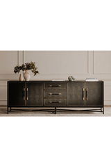 Modern European furniture - Vegan Leather 4-Door Sideboard - www.oroa.com