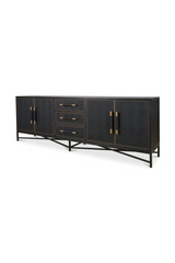 Modern European furniture - Vegan Leather 4-Door Sideboard - www.oroa.com