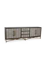 Modern European furniture - Vegan Leather 4-Door Sideboard - www.oroa.com
