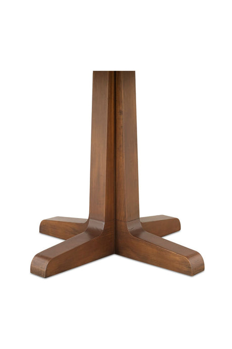 Modern European furniture - Brown Pine Pedestal Coffee Table - www.oroa.com