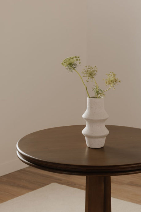 Modern European furniture - Brown Pine Pedestal Coffee Table - www.oroa.com