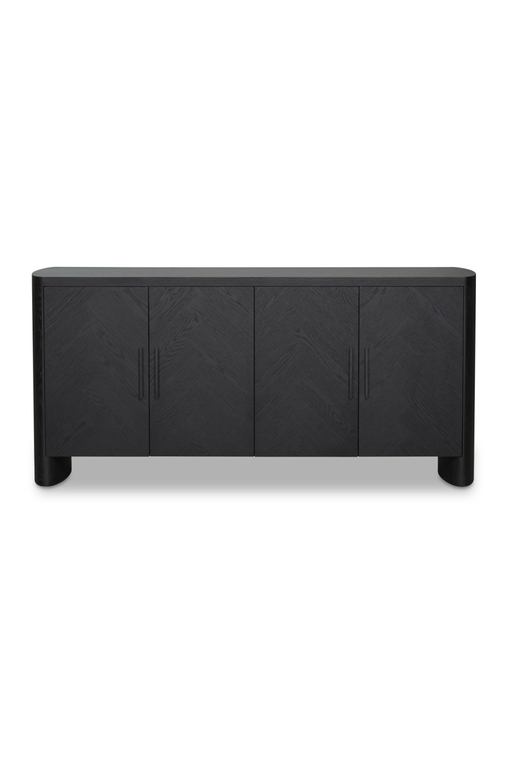 Modern European furniture - Black Herringbone Patterned Sideboard - www.oroa.com