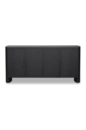 Modern European furniture - Black Herringbone Patterned Sideboard - www.oroa.com