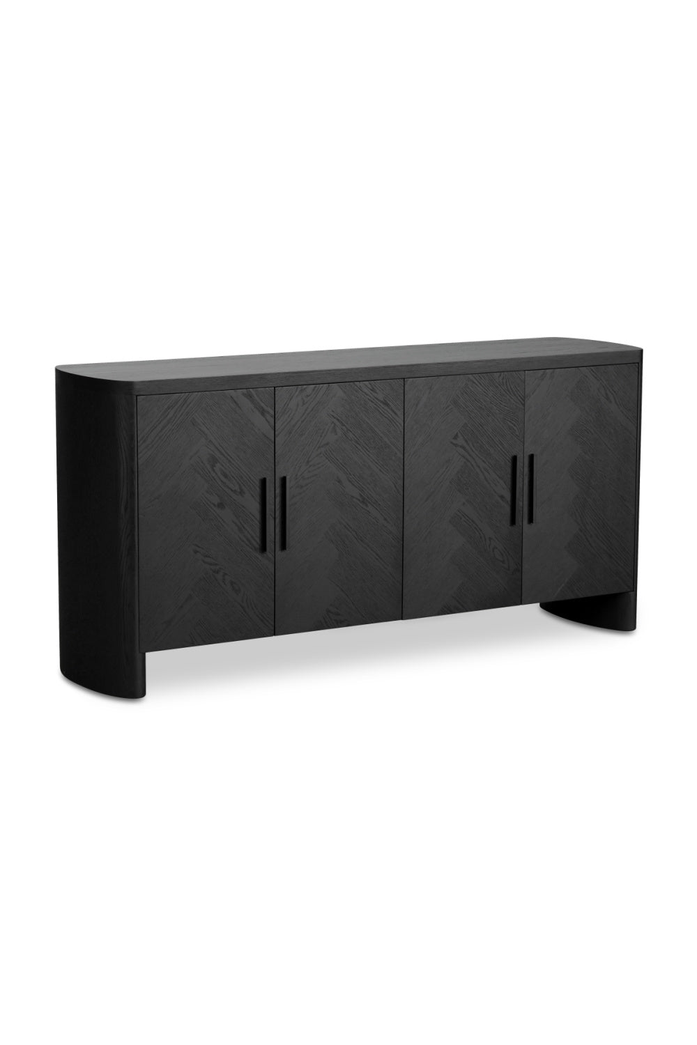 Modern European furniture - Black Herringbone Patterned Sideboard - www.oroa.com