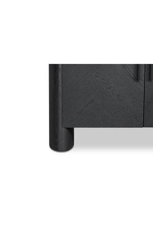 Modern European furniture - Black Herringbone Patterned Sideboard - www.oroa.com