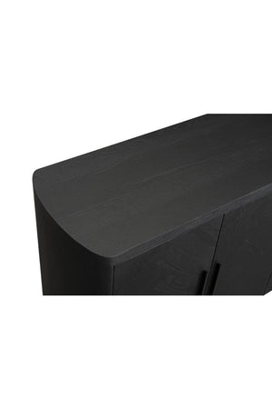 Modern European furniture - Black Herringbone Patterned Sideboard - www.oroa.com