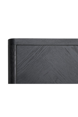 Modern European furniture - Black Herringbone Patterned Sideboard - www.oroa.com