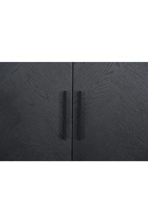 Modern European furniture - Black Herringbone Patterned Sideboard - www.oroa.com