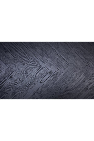 Black Herringbone Patterned Dining Table | Novi Living William