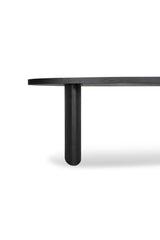 Modern European furniture - Black Herringbone Patterned Dining Table - www.oroa.com