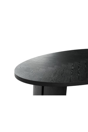 Black Herringbone Patterned Dining Table | Novi Living William